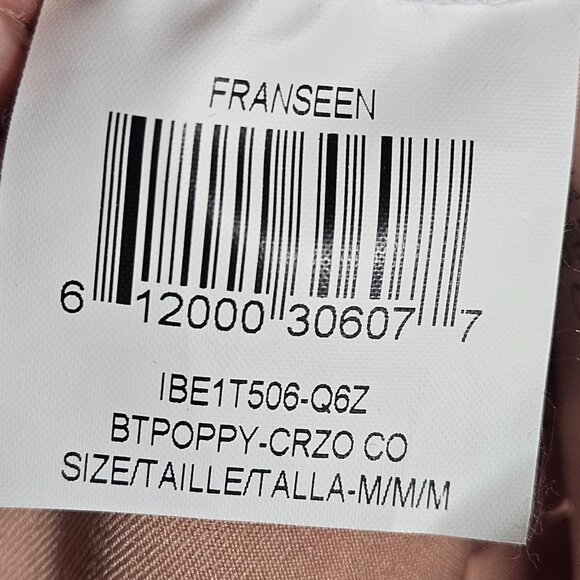 BCBGMAXAZRIA Red  White Long Sleeve Peplum Top Back Zipper Womans - Picture 10 of 12